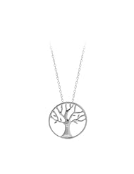 Sterling Silver Large Tree of Life Pendant Necklace, 18"