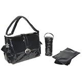 Laminated Buckle Bag - Black Corduroy