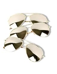 Aviator Sunglasses (Gold 3pk) by Finaday