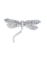 Sterling Silver Filigree Winged Butterfly Pin Brooch