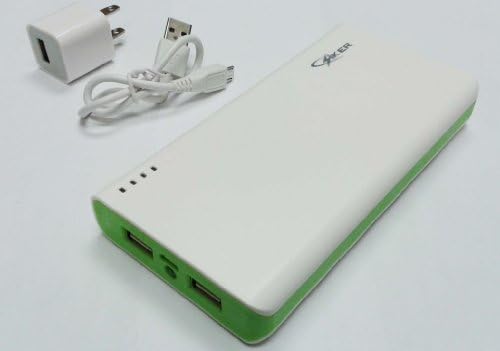 Abcent 15600mAh Dual USB Portable Charger Ultra-High Density External Battery Pack External Battery Charger for iPhone 4S 5S 5C, iPad, Samsung Galaxy S4 S3 Tab 3 2, Nexus 7 10, Andorid Smartphones, 5V Tablets, Bluetooth Speakers headset, Google Glass etc.[Output: 5V 2.1A & 1A Input:5V 1 A]