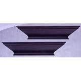 12 Inch Black Ledge Set-2 Pk. by Burnes Home Accents