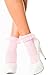 Music Legs Opaque Anklet with Ruffled Lace Top (Pink),One Size