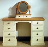Painted Pine Double Pedestal Desk / Dressing Table - Mottisfont