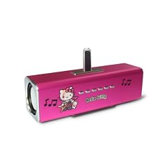 Hello Kitty TXX3662 Musicbox Stereo-Lautsprecher mit integriertem Akku (MP3-Player, FM-Radio, AUX/Line-In, USB und MicroSD Slot) pink