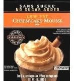 Sans Sucre, No Sugar Added, Cheesecake Mousse Mix, Sweetened with Splenda, Pack of One 4 Oz Box [Pack of 2]