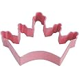 Pink crown cookie cutter 4.75 inches
