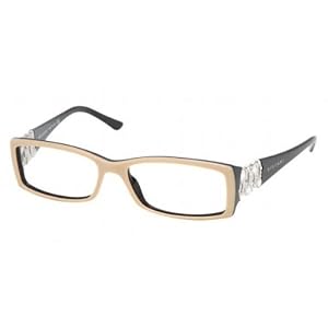 Authentic Bvlgari Eyeglasses 4019B BEIGE ON BLACK DEMO LENS 5003