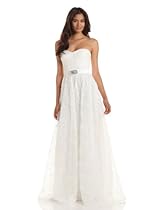 Hot Sale Adrianna Papell Women's Draped Embellished Tulle Dress, Ivory, 12