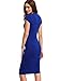 MakeMeChic Women's Classic Slim Fit Short Sleeve Midi Dress