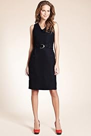 Pure Linen V Neck Belted Dress