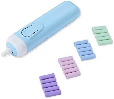 Electric Eraser Justmysport Electric Eraser Kit Electric Eraser Refills with 20 Pieces Eraser Refills-Battery Operated for Pencil and Charcoal Blue