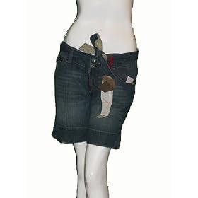 Z-BRAND Loose Denim Shorts w  Belt