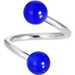 Spiral Twister - Electric Blue Belly Button Ring