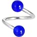 Jewelry : Spiral Twister - ELECTRIC BLUE Belly Button Ring