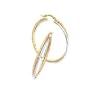 14K Two Tone Gold Twisted Hoop Earrings