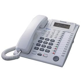 Click here to buy 24-Button Proprietary Telephone with LCD and Talking Caller ID, White by Panasonic.