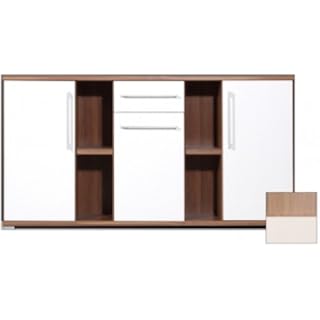 Sideboard Freeport Büroschrank 150x80cm Seitenschrank Dekor wählbar, Dekor/Front:Nussbaum