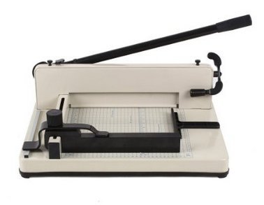 Tiptiper Heavy Duty Commercial 12" Manual Paper Cutter Machine,for A4 Paper with 400 Sheets Maximum Capacity, Steel Base, White