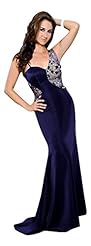 Jersey/Metallic/Polyester/Knit Beaded Prom Dress 