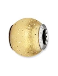 Sterling Silver Gold-plated Laser Cut Charm for 3mm Charm Bracelets