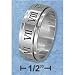 Plain Sr-3088 : Stainlesterling Silver Steel 8mm Mens Spinner Ring With Antiqued Roma...
