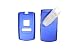 PCMICROSTORE Brand Samsung SYNC SGH-A707 A707 Rubberize Dark Blue Crystal Snap-on Case Cover with Removable Swivel Belt Clip