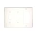 Leviton 80745-W 3-Gang 2-Toggle Decora/GFCI Device Combination Wallplate, Standard Size, White