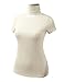 ALL FOR YOU Women Short Sleeve Lightweight Jersey Turtleneck Top