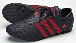 Adidas Low Cut Martial Arts Sneaker Black with Red Stripes