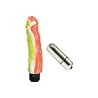 California Exotics / Swedish Erotica Funky Jelly Vibrator 8" Orange and Green Vibrator Adult Sex Toy Kit