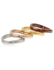 Multi-Ion Plated Stainless Steel Stackable Ring Set