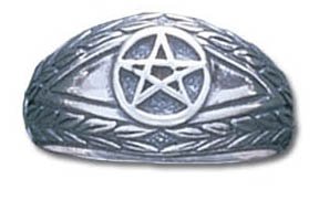 Solid Sterling Silver Pentagram Ring