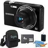 Samsung SH100 Black 14.2 MP Digital Camera, Wide-Angle 5x Zoom Lens, Built- ....