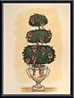 Art Poster Metal Framed Print - Holiday Topiary II - Artist: Tara Friel- Poster Size: 18 X 14