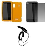 EMPIRE Orange Silicone Skin Case Cover + Screen Protector + Car Charger (CL ....