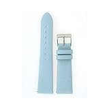 Ladies’ Satin Watchband Soft Leather Lining Built-in Quick Release Spring Bars Blue 16mm