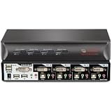 Switchview DVI 2-Port USB KVM Switch USB 2.0 Hub with Audio
