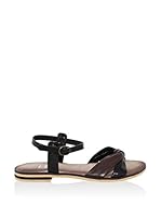 JULIE JULIE Sandalias planas (Negro / Pardo)