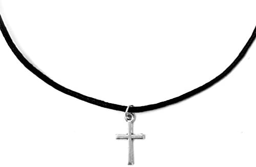 Single Strand Cross Charm Choker Necklace
