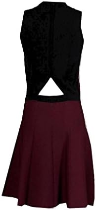W118 Burgudy and Black Skater Dress (Large)