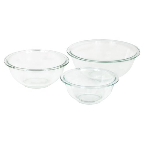 Corningware-Pyrex 6001001 CLR Pyrex 3 piece Mixing Bowl Set - Pack of 2