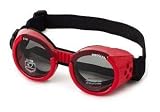 Doggles ILS Glasses LARGE - RED FRAME - SMOKE LENS - Doggles ILS Glasses