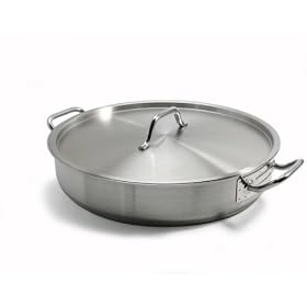Danesco Gastronome Pro Stainless Steel 10.79-Quart Low Casserole with Lid by Danesco