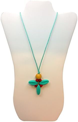 Aenki Silicone Teething Nursing Necklace Iris Turquoise
