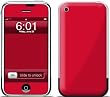 Solid State Red Protective Skin Decal Sticker for Apple iPhone (2G)