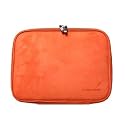 Samsung N120 10.1-Inch Netbook CaseCrown Check Point Friendly Double Memory Foam Laptop Sleeve - Orange Faux Suede