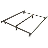Milliard Heavy Duty Adjustable Queen/King/California King Metal Deluxe Bed Frame with Center Support and Sturdy Plastic Glides on All Legs
