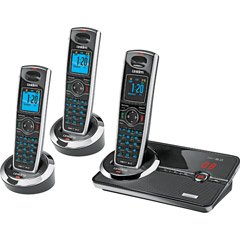 Uniden DECT 6.0 Black Cordless Telephone System with Interference Free Digital Technology (DECT3080-3)