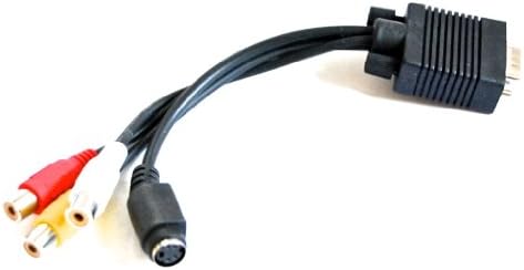 VGA SVGA to S-VIDEO 3 RCA TV AV Converter Cable Adapter Black-AVGA3RCA